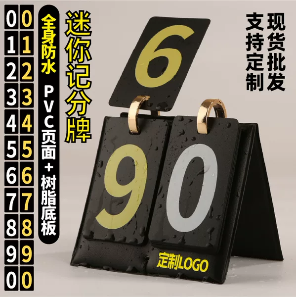 Acrylic Mini Scoreboard PVC Page Waterproof Custom Poker Scoreboard Flip Page Price Number Display Board