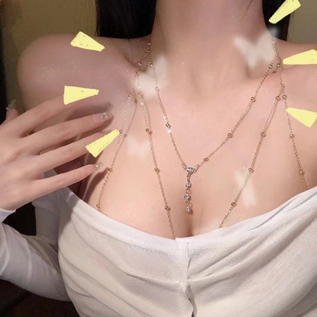 Jewery Fashionable Diamond Garden Bead Chain Body Chain Decorated with Sparkling