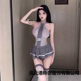 杮弭情趣内衣女秘书制服诱惑角色扮演教师衬衫皮短裙性感套装一件