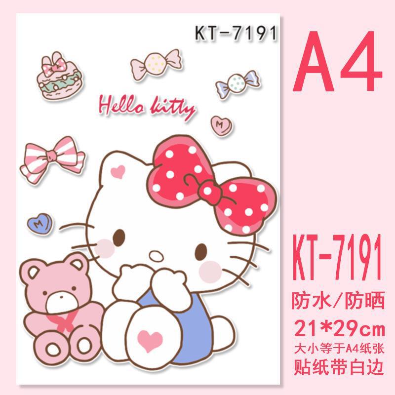 KT Cat Cartoon Cute Sticker Laptop Sticker Luggage Storage Box Toilet Toilet Toilet Cover Decorative Sticker Waterproof