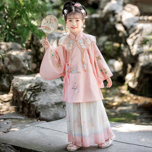 Girls Hanfu fairy dress tang han ming song ancient costumes for children  Chinese wind system of the little girl  fairy ancient classic performance tang suit for kids
