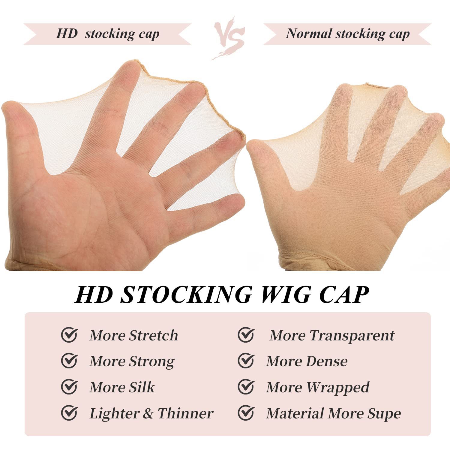 Explosiones Directo hacia abajo HD Wig Cap Peluca Red de cabello HD Lace transparente invisible medias de seda elástica Cap Cap Cap Cap Spot