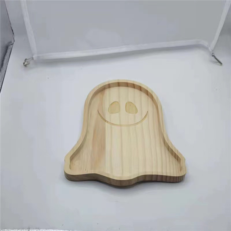 Halloween pumpkin plateハロウィーン木制カボチャトレイ皿ホーム装饰ディナープレート装饰|undefined