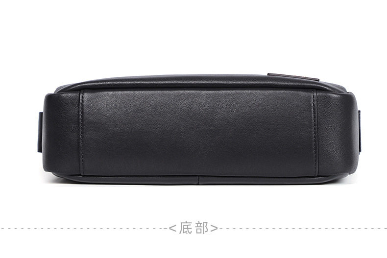 Túi đeo chéo nam da bò thật dạng hộp nhỏ 29×11×17 cm — Màu đen chi tiết 15
