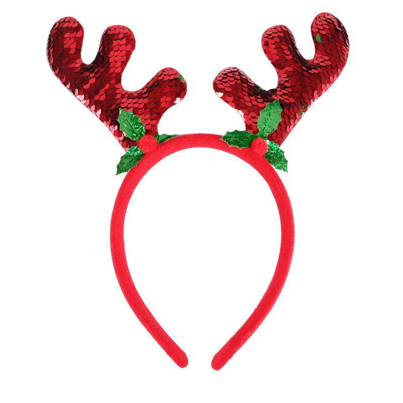 Nuevo cross-border de sequillas de cuerno de ciervo toque de cabello de Navidad vestido de cuerno de ciervo de Navidad