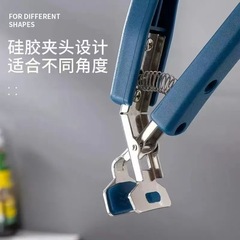 火傷防止ボウルクリップキッチンツールセットプレートクリップボウルクリップ蒸し野菜クリップ火傷防止滑り止めシリコンステンレス鋼家庭用モデル