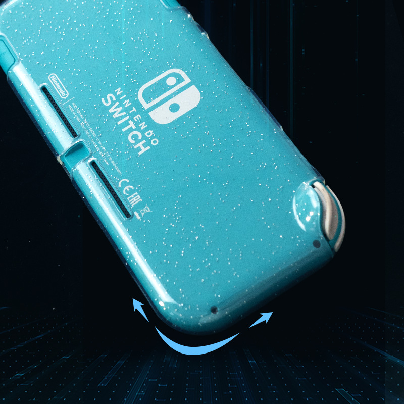 SwitchLite anfitrión de protección shell TPU fluorescente bronceado polvo transparente cristal suave shell cubierta protectora integrada