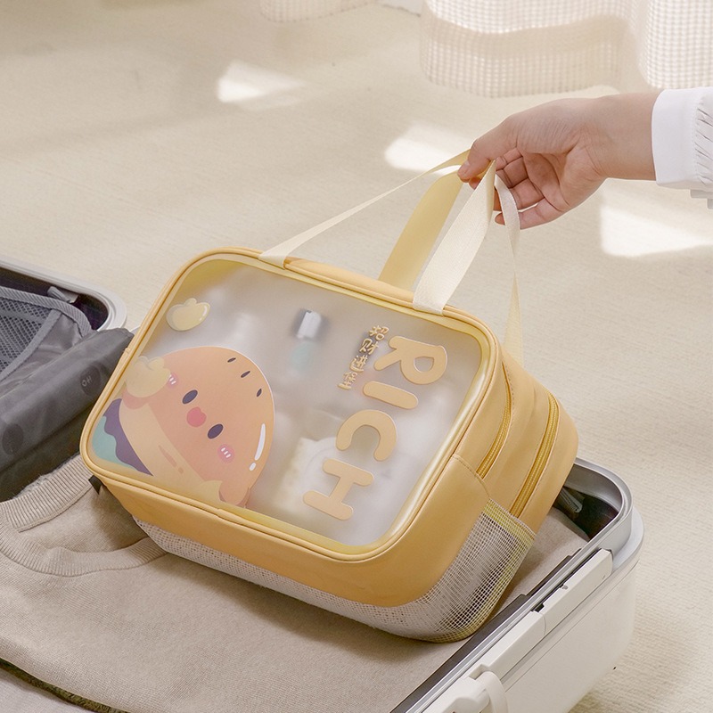多機能化粧品トイレタリーバッグ、大容量、ポータブル、旅行、出張、防水、フィットネス、水泳、入浴、二層収納バッグ|undefined