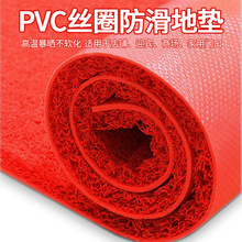 入户门地垫丝圈脚垫方形门口耐脏pvc塑料红垫子门外加厚防滑地毯