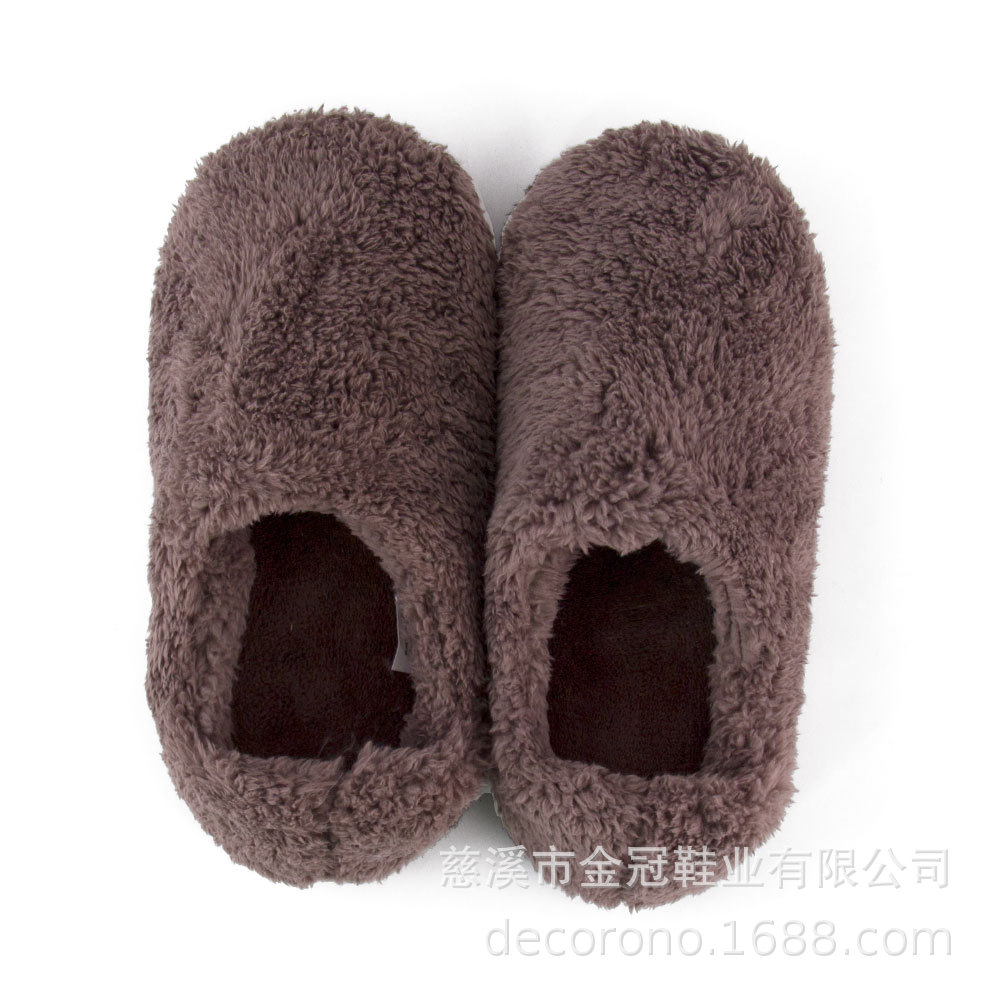 新型秋冬カップルの日本式ブーツと月子靴のサンゴの毛の室内の靴の家庭の綿の靴の保温のスリッパ