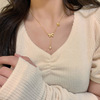 Small design necklace, golden universal chain for key bag , 2023 collection, trend of season, light luxury style