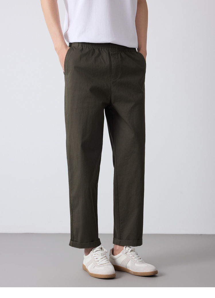 Quần kaki nam công sở ống đứng dáng thẳng vải cotton pha — đen chi tiết 23