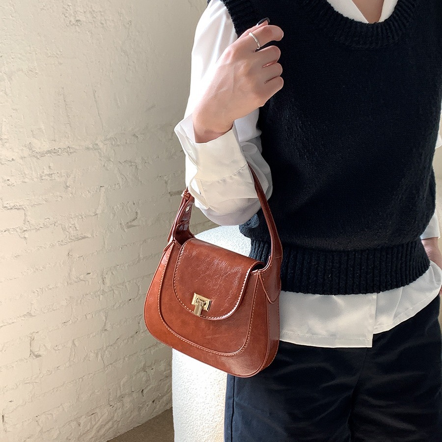 Version coréenne de la coque portable Meilad pour filles, housse à rabat avec boucle de niche, sac à bandoulière léger, sac à bandoulière en PU_voghion.com