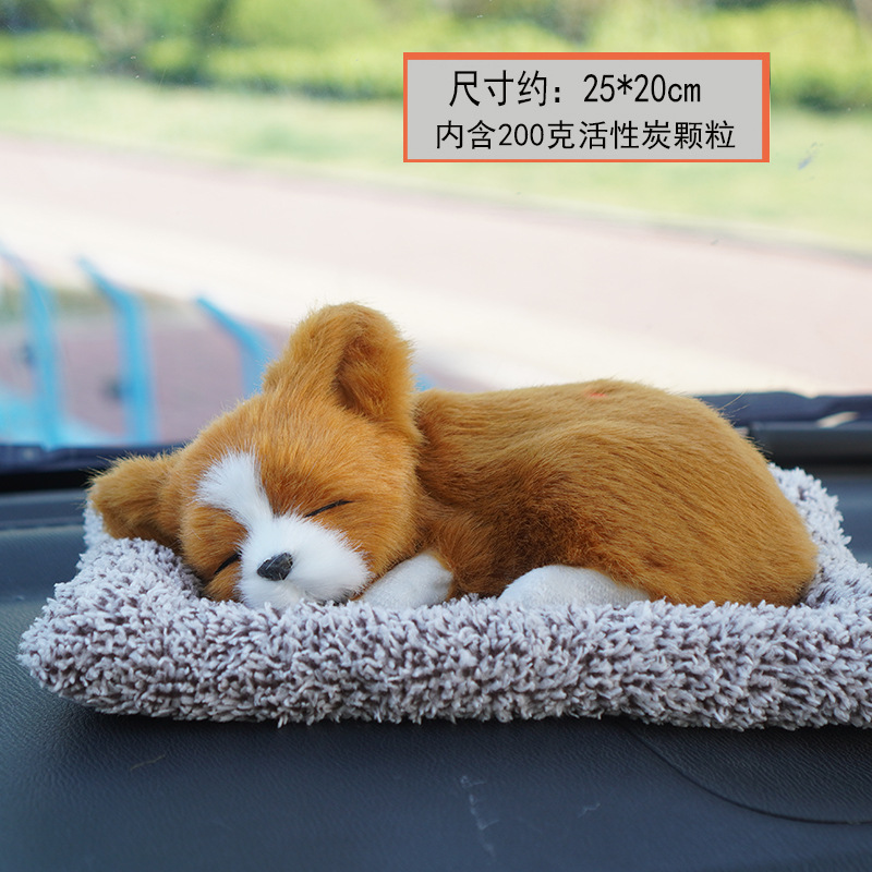 Llamará bolsa de carbón de bambú, simulación de perros, gatos, adornos para el hogar, adornos para el hogar, juguetes de peluche lindos, purificación de aire para automóviles.