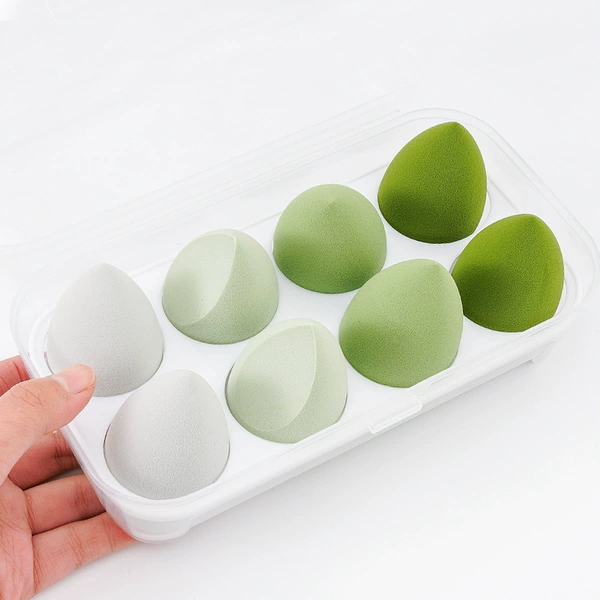 Green sponge, 8 pieces, wide color palette
