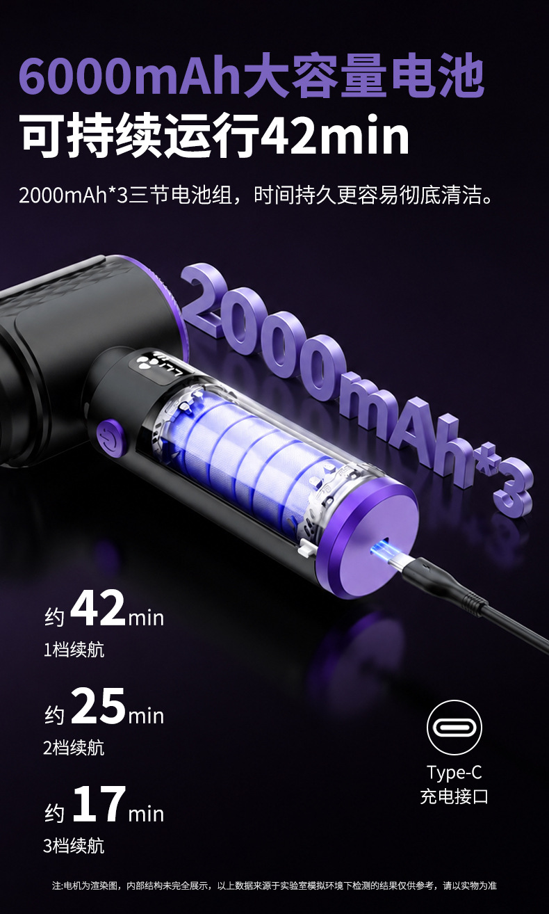 Car vacuum cleaner with brushless motor, high suction power, integrated blowing and suction, wireless car-specific vacuum cleaner, factory customized