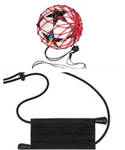 Pelota de fútbol entrenador cinturón neto bolsa de pelota de bolsillo práctica pelota de fútbol para niños con cinturón de pelota de cuerda equipo de entrenamiento