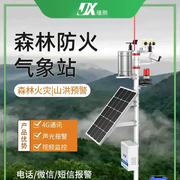 Лесная пожарная Метеостанция наружная станция мониторинга климата скорость осадков и ветра Жалюзная коробка Беспроводная автоматическая станция мониторинга погоды