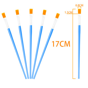 Factory spot direct plastic rod flat brush oil painting watercolor painting brush 16.5 nylon pointed hair brush