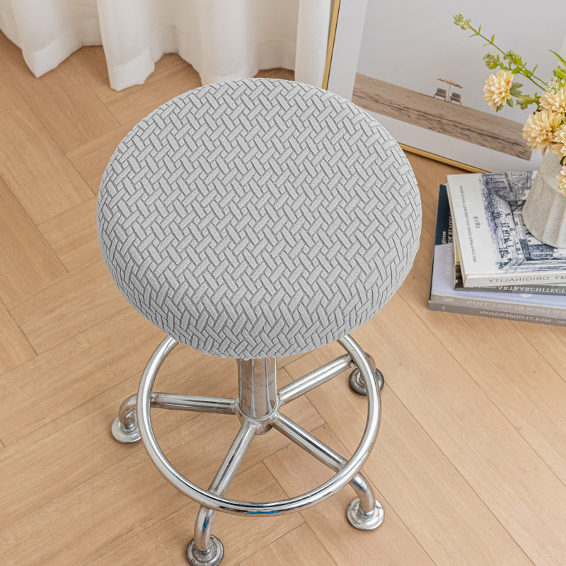 Taburete redondo antideslizante cubierta de silla cubierta de banco cubierta de bar de belleza silla giratoria cubierta de tela redonda todo incluido