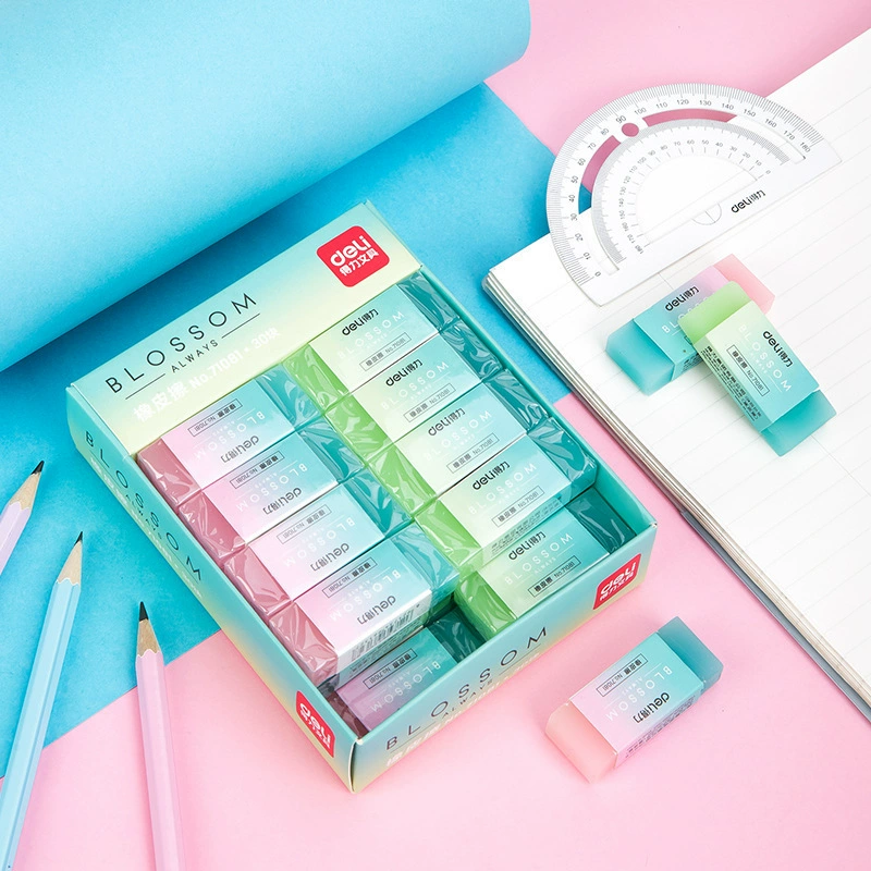 Карандаш-ластик Deli 71081 Jelly color gradient eraser: стирает без следов, для учеников