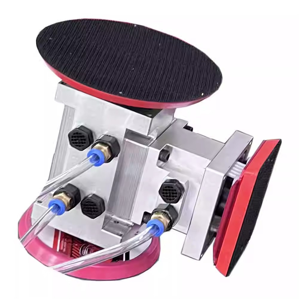 威林三头三棉轴向气动浮动力控打磨一体机悬臂机械手臂方形干磨头