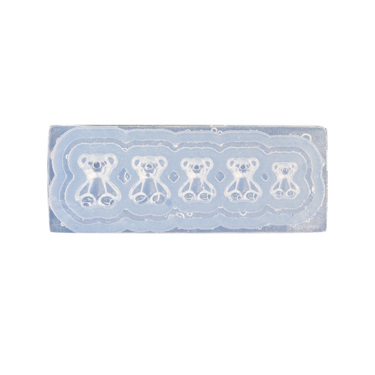 Manicura molde de silicona Año Nuevo jugo suave caramelo oso Mickey Fortune gato joyería 3D tridimensional tallada herramienta de molienda