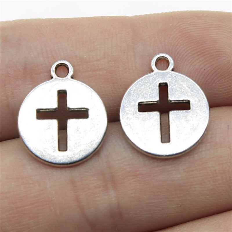 15mm 1.2g Multi-Color DIY Accessory Pendant Material European and American Popular Cross Pendant 15mm 1.2g Multi-Color DIY Accessory Pendant Material European and American Popular Cross Pendant