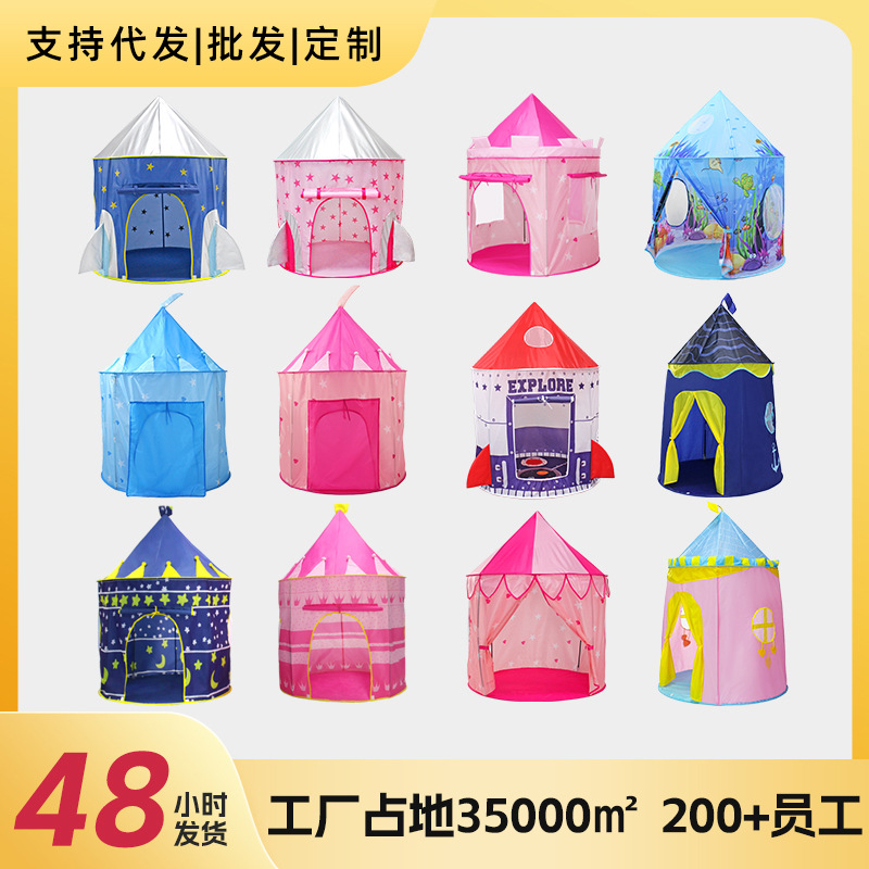 Fábrica directa para tiendas de campaña para niños indoor y exterior juegos plegables portátiles mochila familia interactiva padre-hijo casa de juguetes