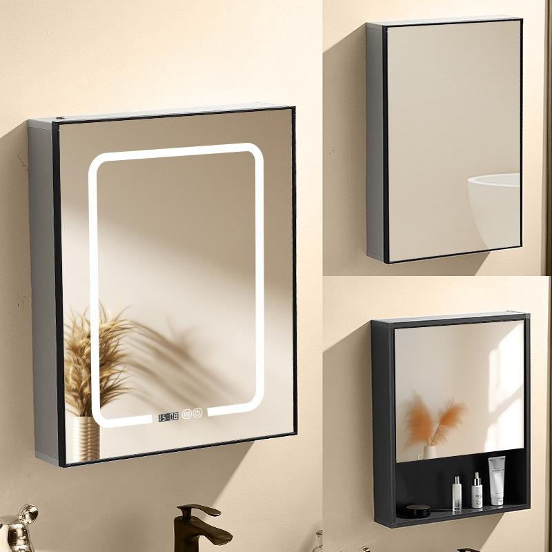 Ultra Small Size Bathroom Mirror Cabinet Individual Smart 40,50cm Toilet Storage Mirror Box Waterproof with Towel Bar Ultra Small Size Bathroom Mirror Cabinet Individual Smart 40,50cm Toilet Storage Mirror Box Waterproof with Towel Bar