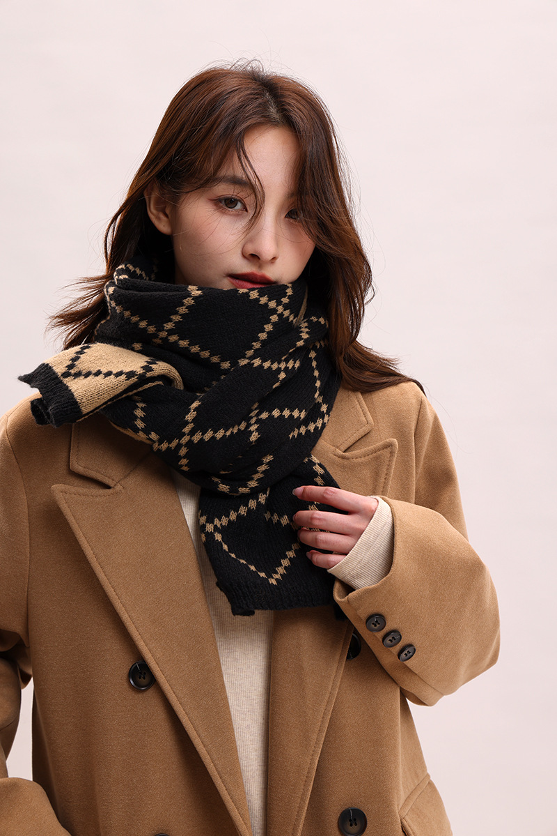 Paar-Stil für Frauen im Winter, verdickte koreanische Version, warm und luxuriös, Geburtstagsgeschenkschal für Männer_voghion.com