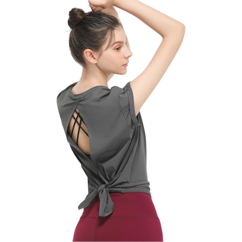 Transfronterizo nuevo elegante ropa deportiva de secado rápido camiseta moda ropa de yoga sexy belleza espalda superior Internet celebridad ropa de fitness para las mujeres