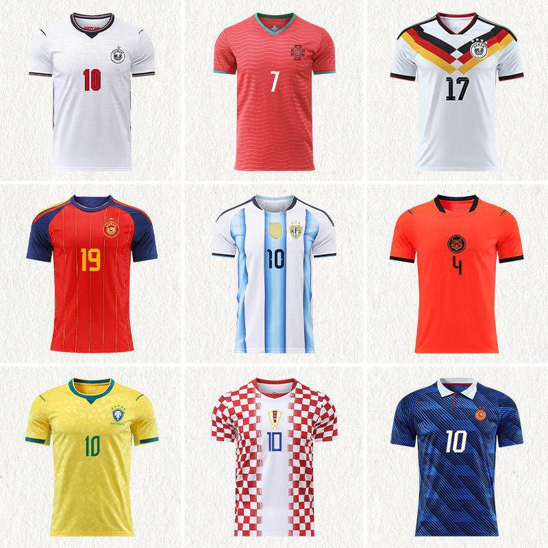 2026 World Cup Multi-Country Football Jerseys Argentina No. 10 Germany Portugal No. 7 Men's and Women's Quick-Drying Short-Sleeved Tops 2026 World Cup Multi-Country Football Jerseys Argentina No. 10 Germany Portugal No. 7 Men's and Women's Quick-Drying Short-Sleeved Tops