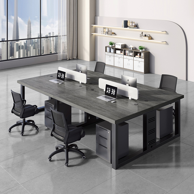 Double Staff Desk Staff Desk Commercial Office Desk And Chair Combination Simple Modern Four-person Computer Desk