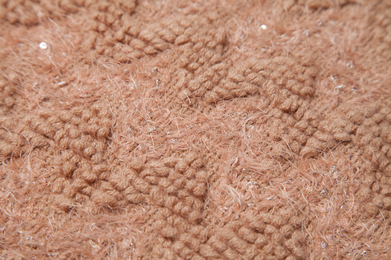 Unisex Spring and autumn sequins solid color pullover collar cape knit cape_voghion.com