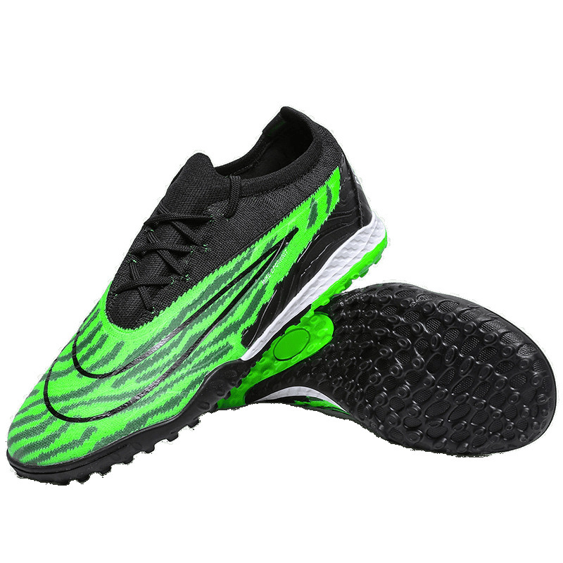 Comercio exterior transfronterizo sin costuras zapatos de fútbol de tejido masculino de bajo nivel, estudiantes jóvenes, zapatos de entrenamiento de clavos de clavos, zapatos deportivos