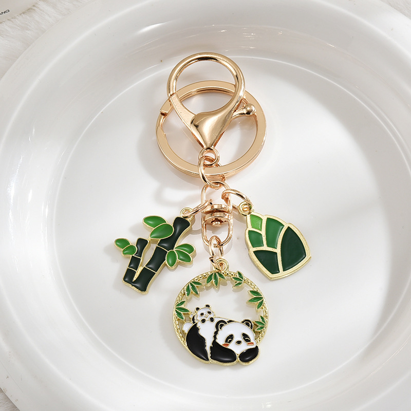 25g Weight Bag Pendant, Keychain Classification 1 Piece Quantity Holiday, Daily Occasion Metal Material Panda Pattern Unisex Gender Cute Style Cute Panda Metal Unisex Bag Pendant Keychain 12