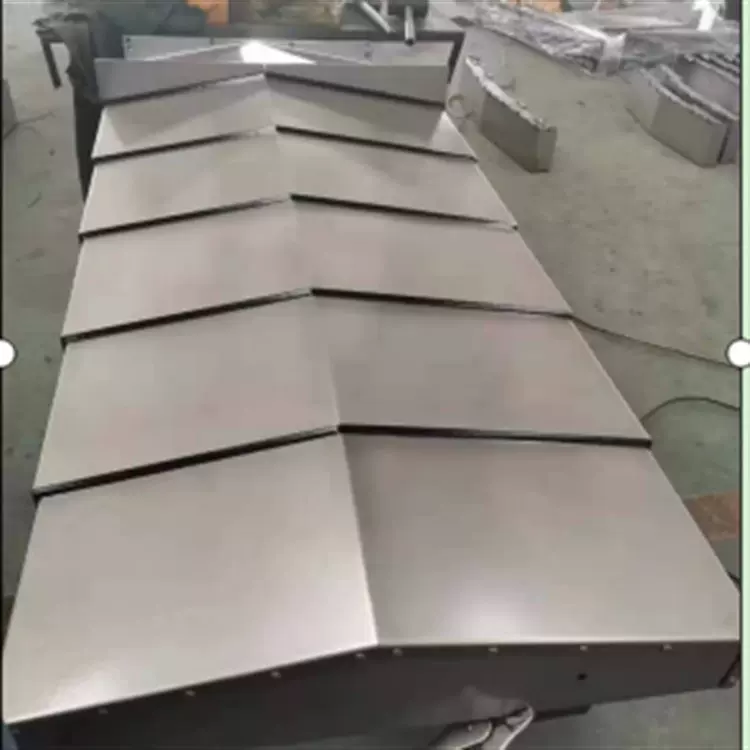 机床钢板防护罩铠甲罩数控机床导轨钢板防护罩拉筋钢板导轨防护罩