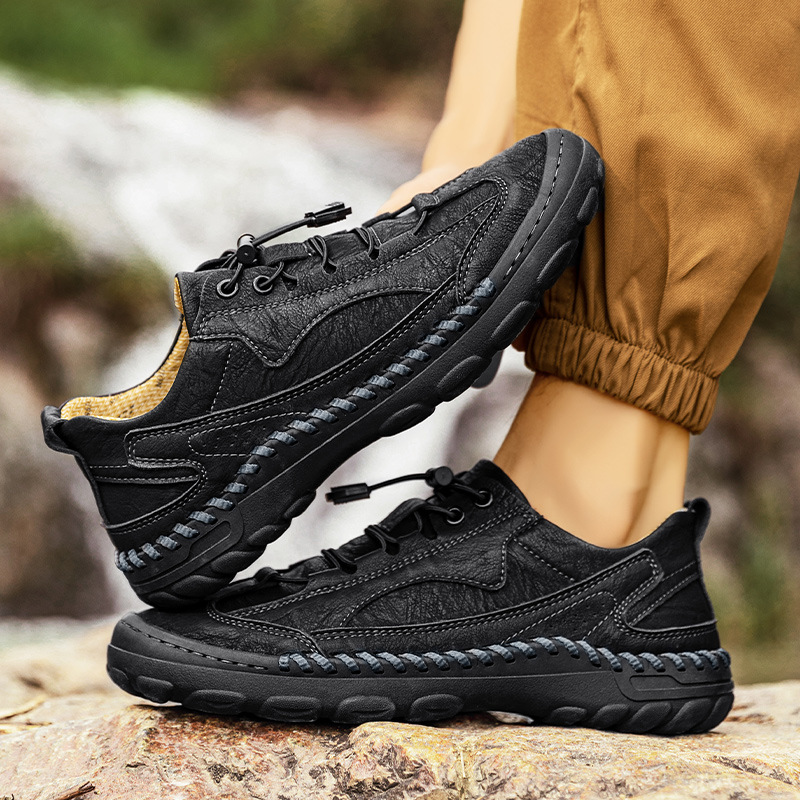 Plus-Size Autumn And Winter Genuine Leather Breathable Loafers Casual Men's Leather Shoes Trendy Goodyear Handmade Men's_vogvips.com
