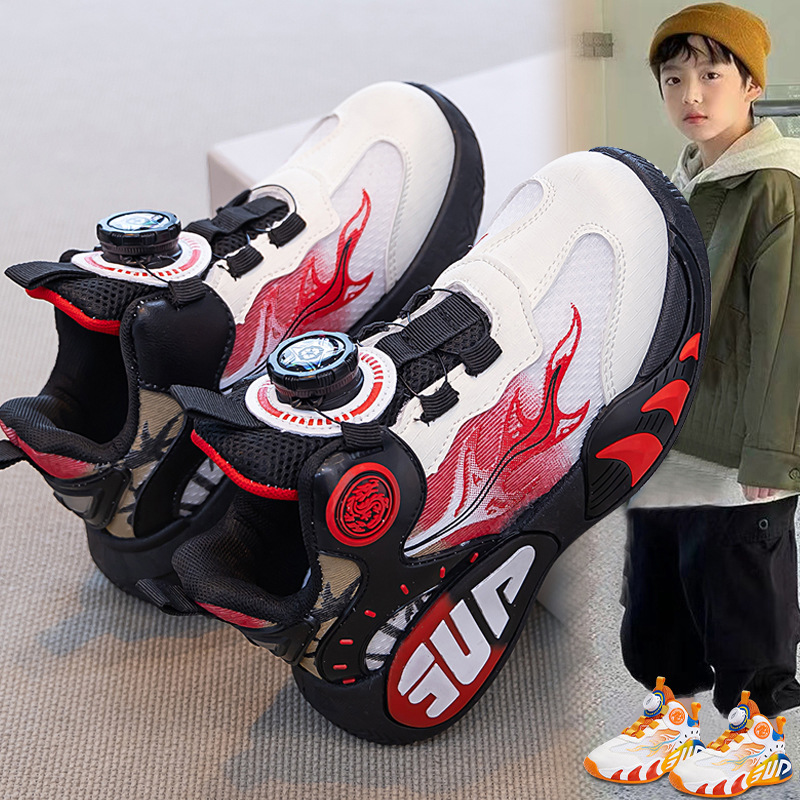 Zapatos deportivos para niños 2026 primavera y otoño nuevos zapatos de baloncesto para niños grandes zapatos casuales transpirables zapatos de carreras para niñas