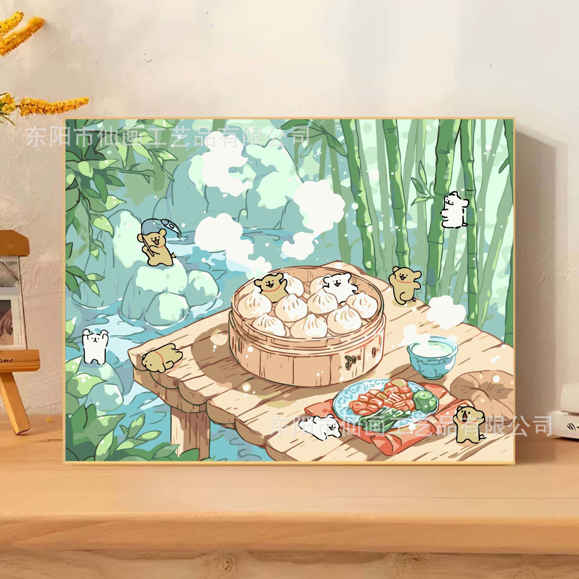 Pintura digital a óleo DIY lápiz pequeño nuevo dibujo animado pintura decorativa colorida a mano mercado nocturno puesto de comercio electrónico mayorista