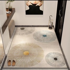 現代簡約風入戶地墊家用玄關門口防滑耐磨易打理圈絨地墊廠家直供