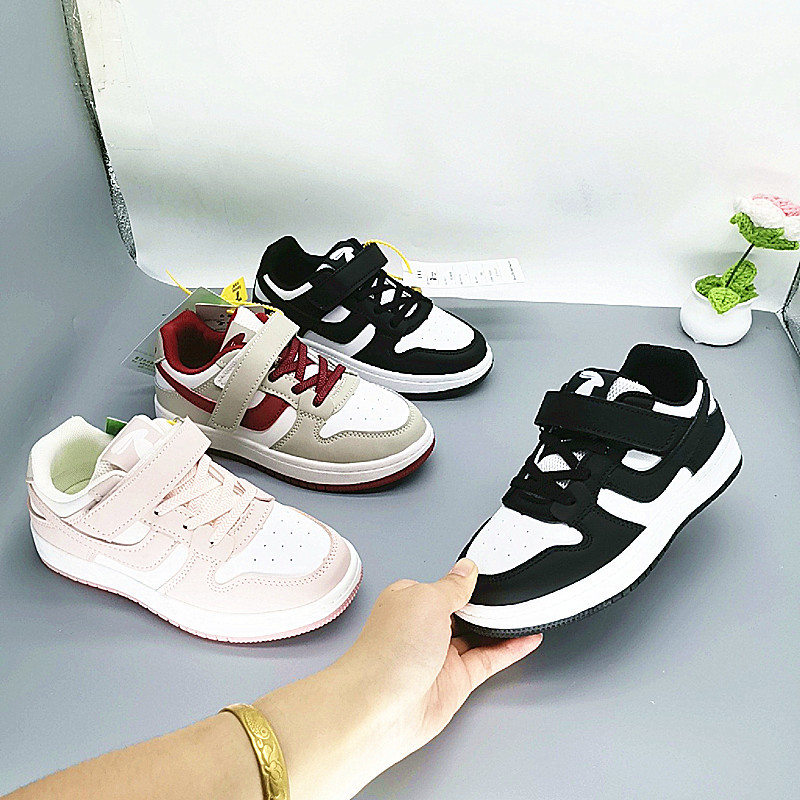 Zapatillas deportivas de cuero para niños con sonido de fricción, aptas para edades de 6 a 15 años, parte superior de cuero, calzado deportivo para niños medianos y grandes, zapatillas de skate, zapatos para niños.