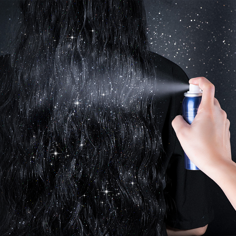 ibcccndc Glitter Spray 60ml Nightclub Party Body Starry Sky Glitter Spray Stage Makeup undefined