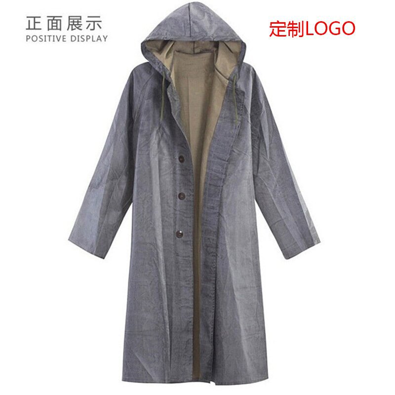 One-Piece Raincoat Hiking Canvas Labor Protection Flood-Proof Raincoat Cotton Rubber Raincoat Rain Supplies Adult Printable Logo