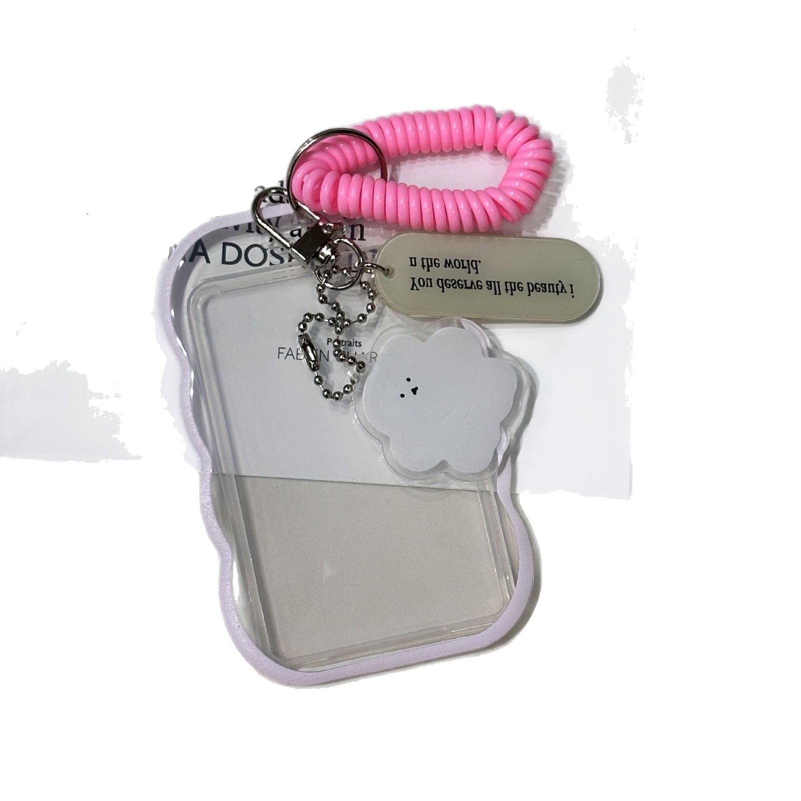 INS simple transparente titular de la tarjeta estudiante campus tarjeta de acceso llavero de moda permiso de trabajo cubierta protectora de doble cara transparente