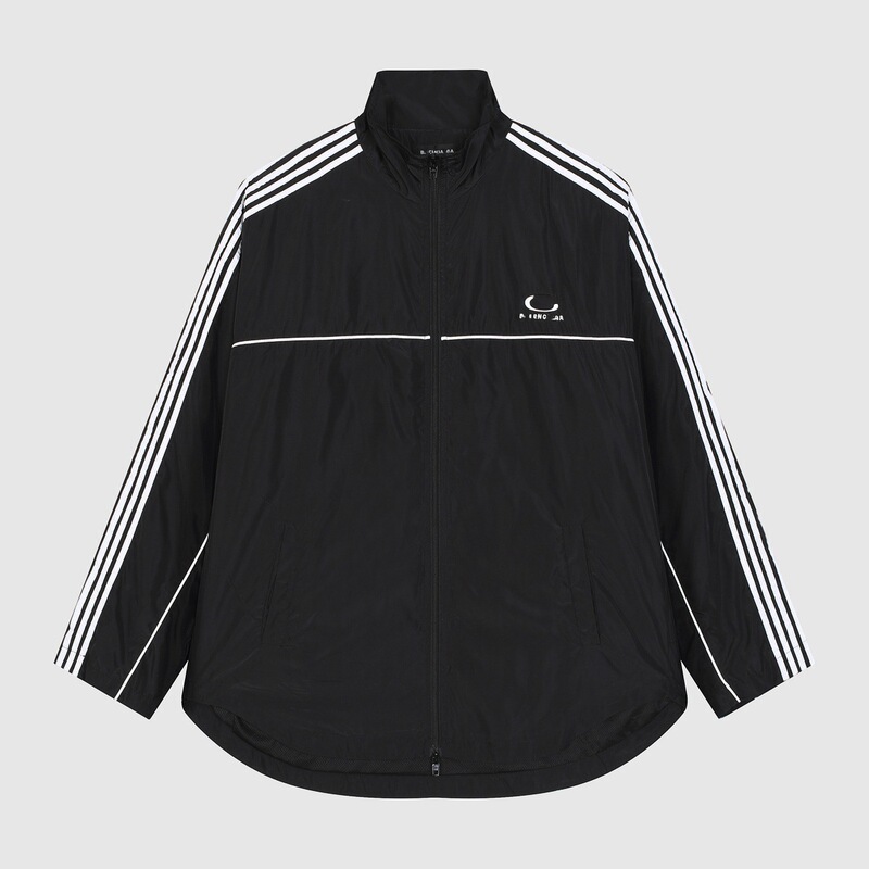 B's Paris Correct Version 25Ss New Five-Bar Embroidered Windbreaker Jacket + Sweatpants for Men and Women