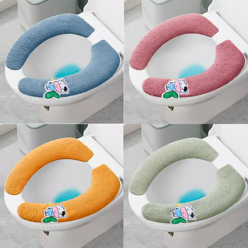 马桶垫家用马桶贴坐便套加厚秋冬马桶坐垫创意卡通提手坐便贴批发