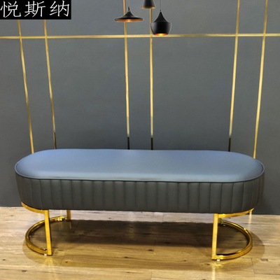 couture Footstool Light extravagance Bed end stool bedroom ins Chairs &amp; Stools Shoe store stool Pedal Shoe changing stool