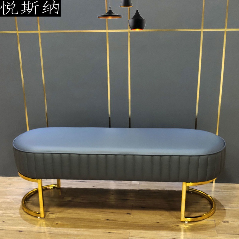 couture Footstool Light extravagance Bed end stool bedroom ins Chairs &amp; Stools Shoe store stool Pedal Shoe changing stool